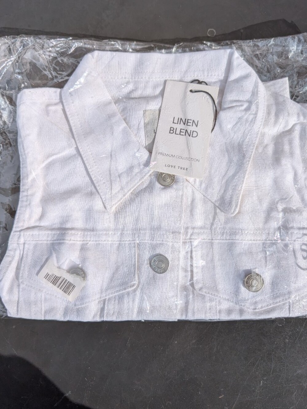 New Love Tree Vest Top White Linen Blend New With Tag